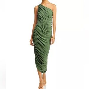 Norma Kamali Diana Gown in Celadon Green